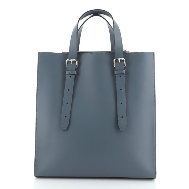 Gray Fendi Belted Shopper Tote Leather Tall