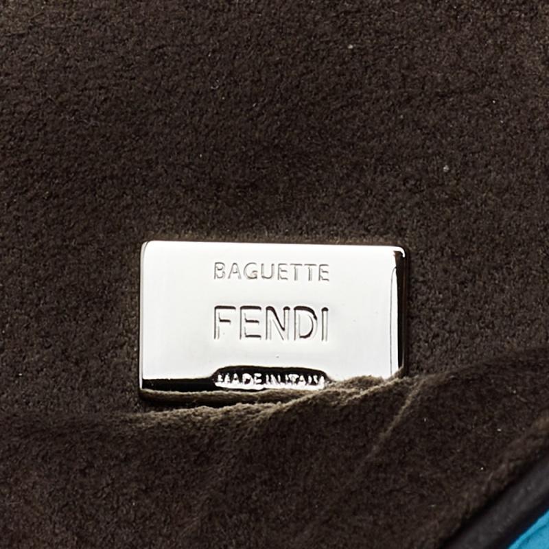 Fendi Bicolor Leather Micro Double Baguette Bag 4