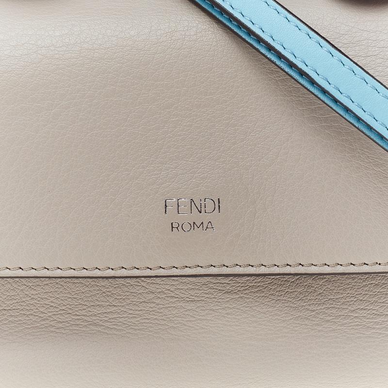 Women's Fendi Bicolor Leather Micro Double Baguette Bag