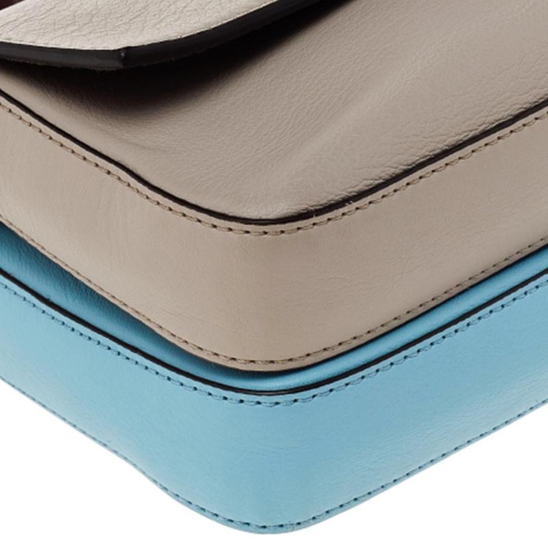 Fendi Bicolor Leather Micro Double Baguette Bag 1