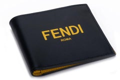 Fendi Bifold Wallet Black/Yellow NIB