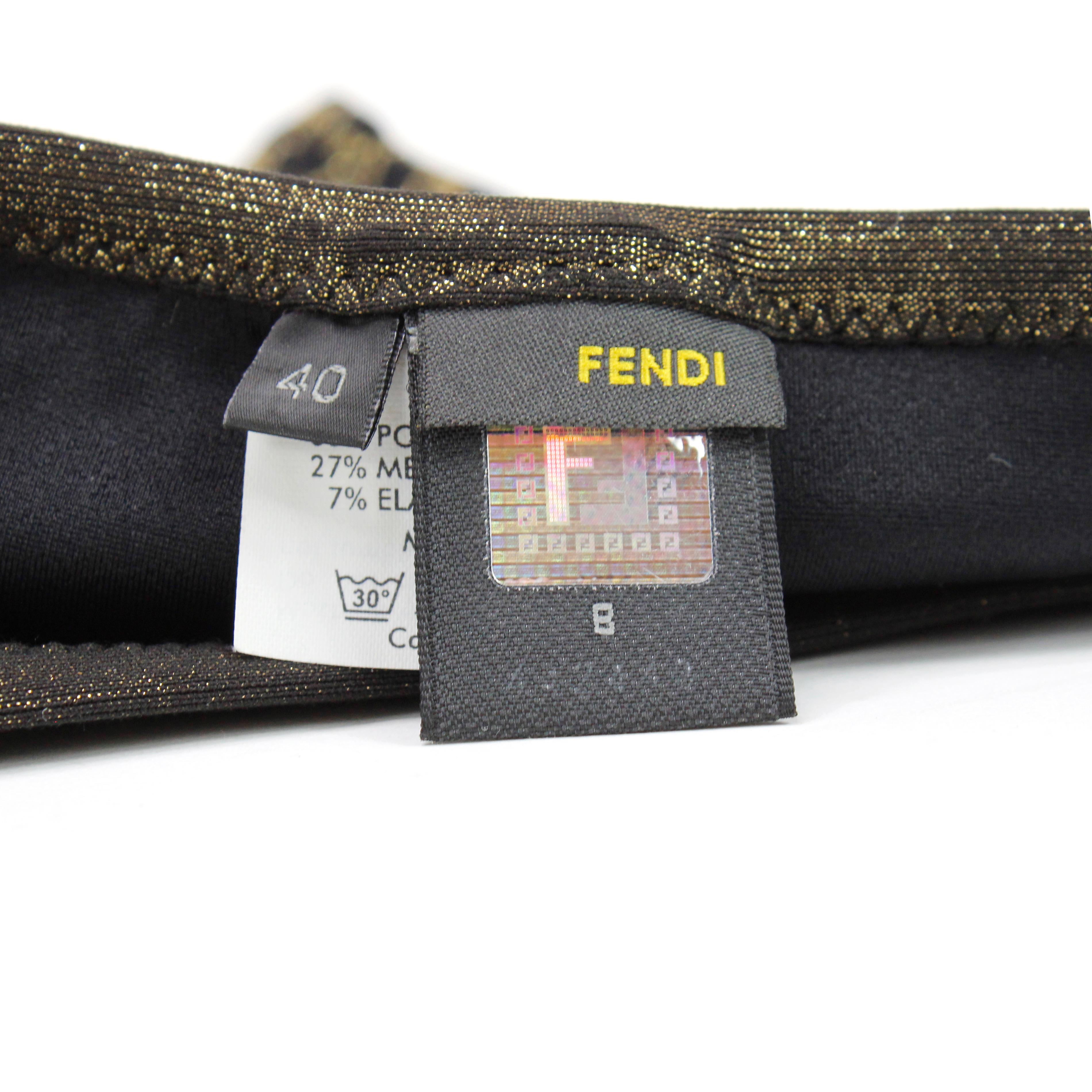 Black Fendi Bikini Monogram Glitter For Sale