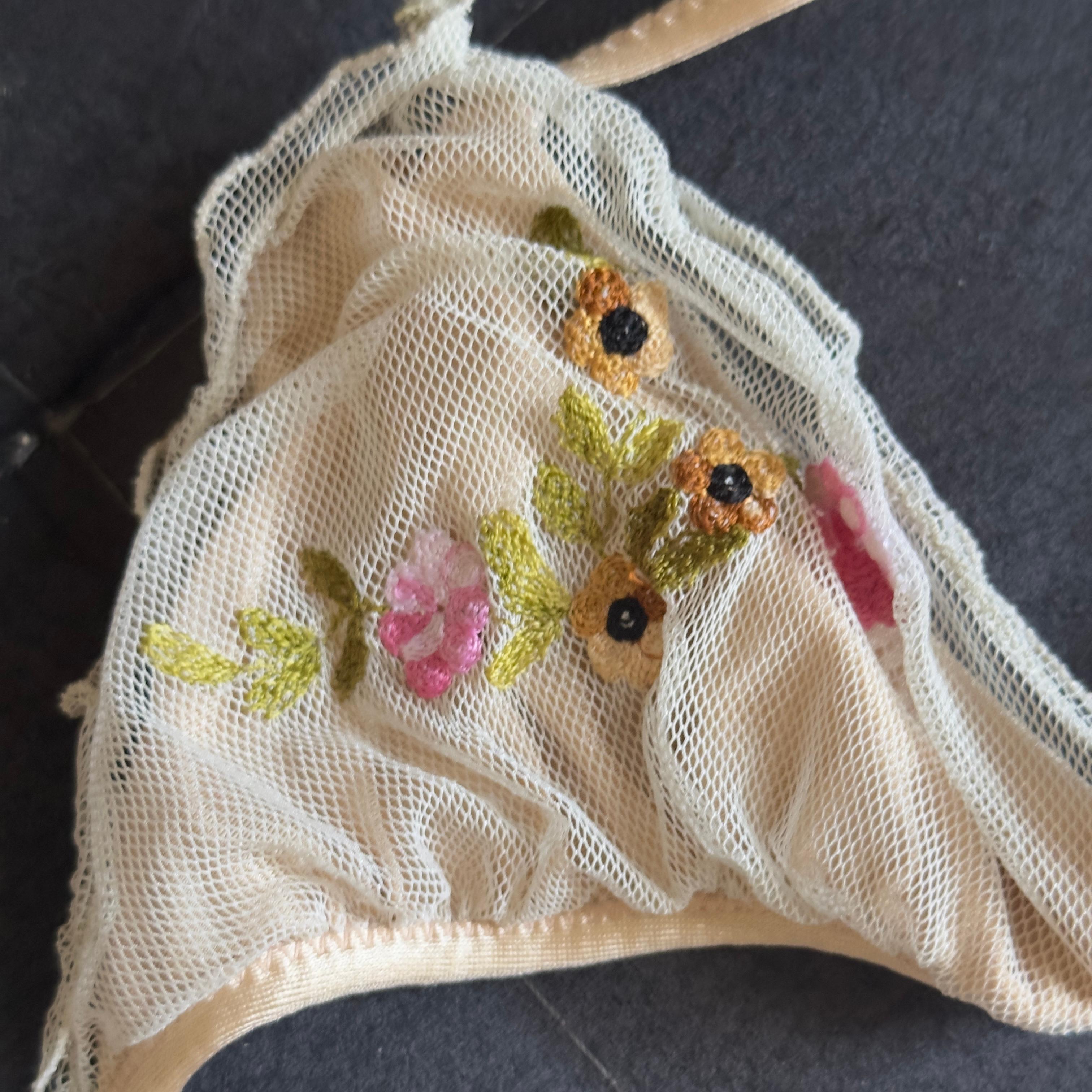 De las mujeres Fendi Bikini Bordado en Tul Transparente - 2000s Nunca Usado en venta