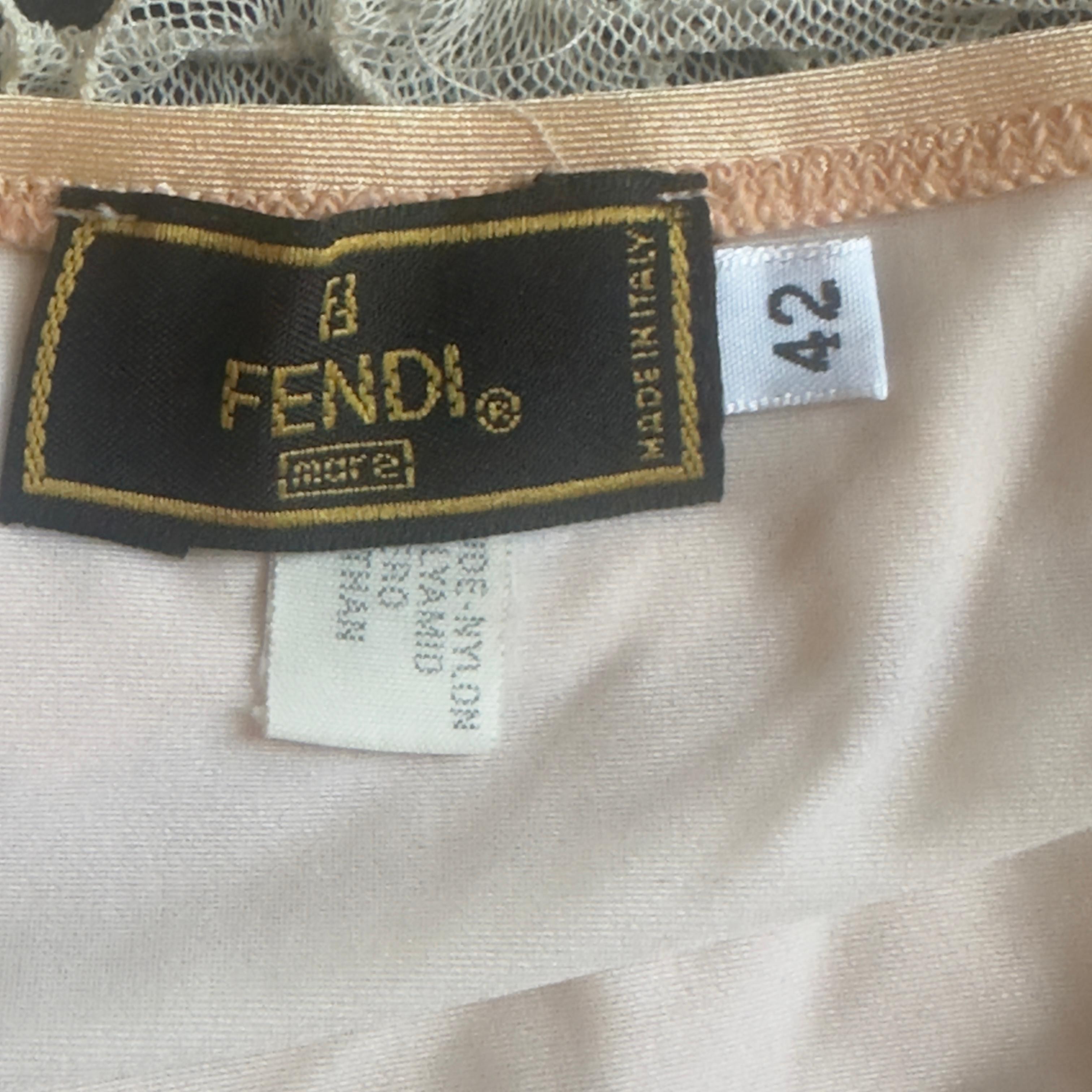 Fendi Bikini Bordado en Tul Transparente - 2000s Nunca Usado en venta 4
