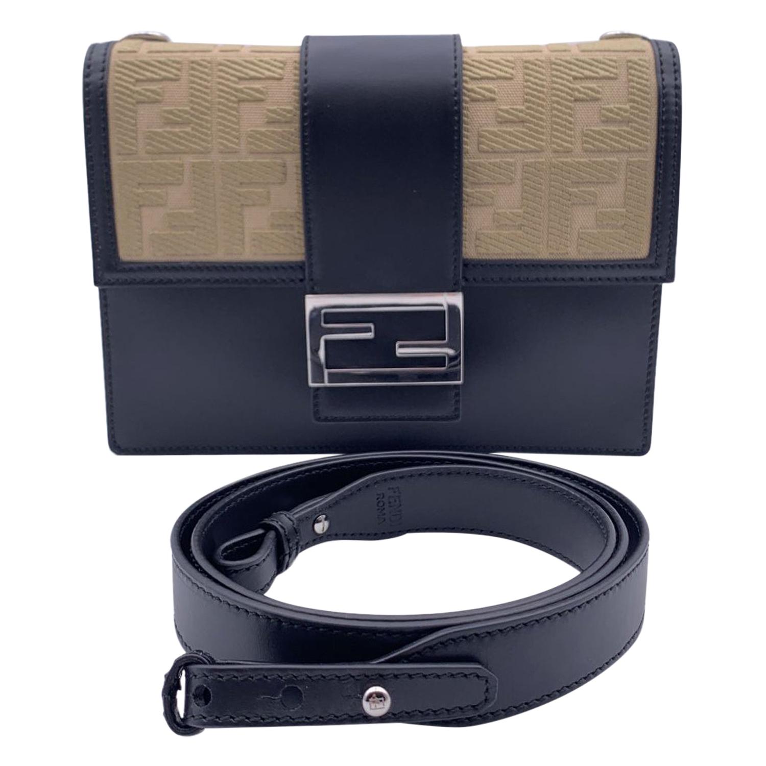 Fendi Leather Flat Pouch in Gray for Men