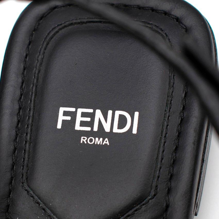Fendi Ava Crystal Sandalen aus schwarzem Kristall – Größe EU 36,5 im Angebot 2