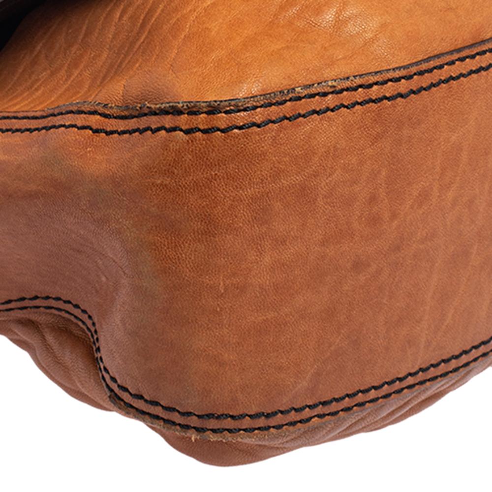 Fendi Black/Brown Patent Leather and Leather B Shoulder Bag 3