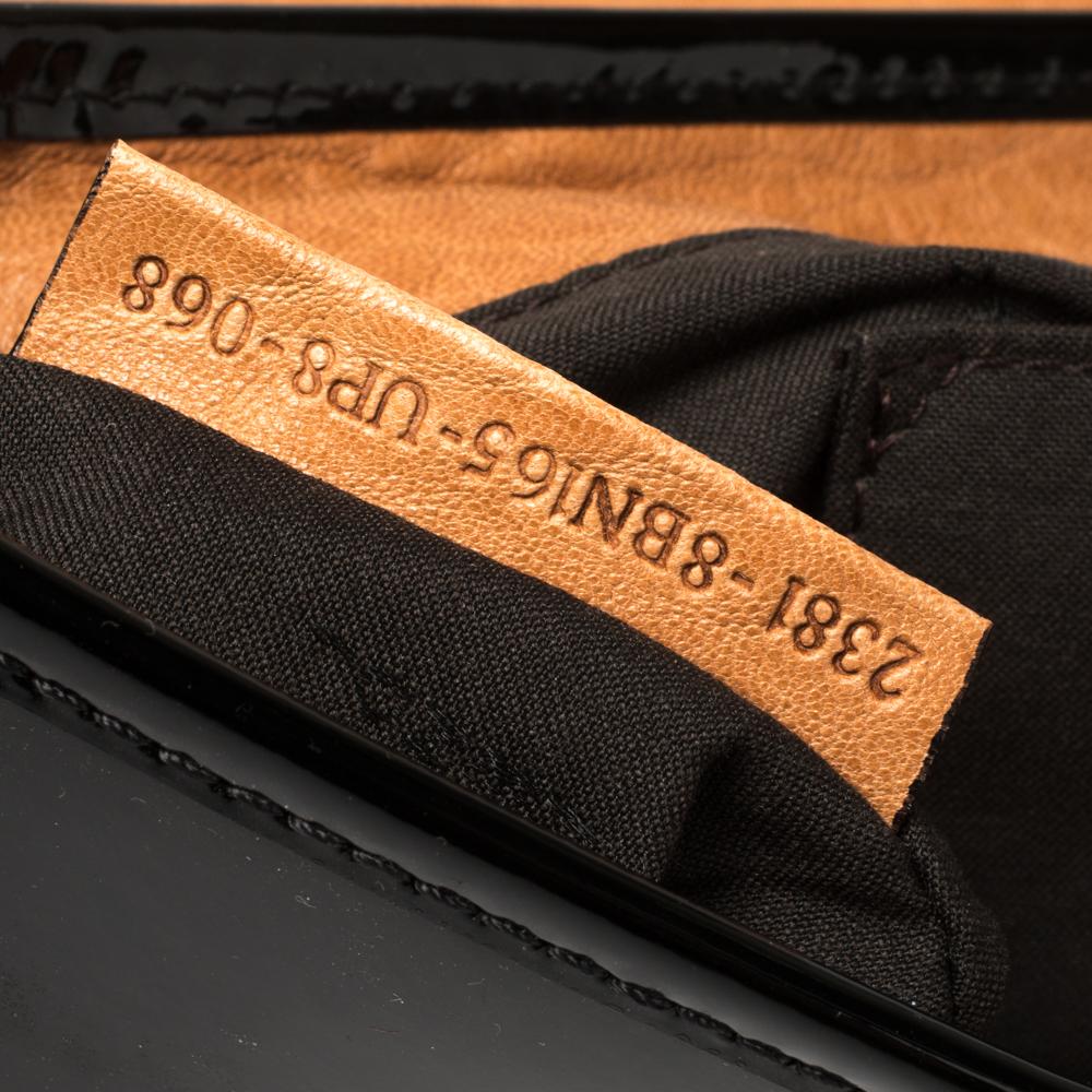 Fendi Black/Brown Patent Leather and Leather B Shoulder Bag 1