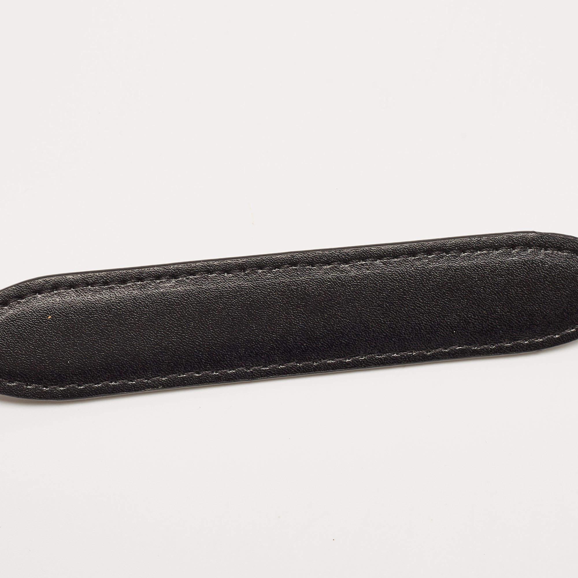 Fendi Black/Brown Zucca Embossed Leather Small Kan U Shoulder Bag For Sale 6