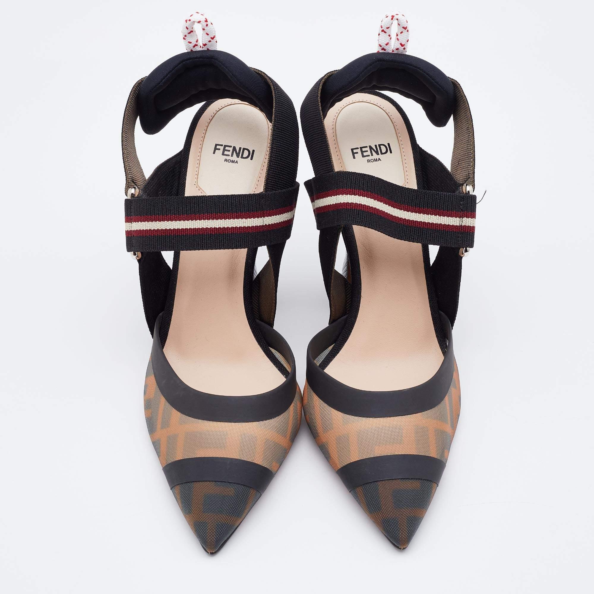 Wonderfully-crafted shoes added with notable elements to fit well and pair perfectly with all your plans. Make these Fendi Colibri pumps yours today!

