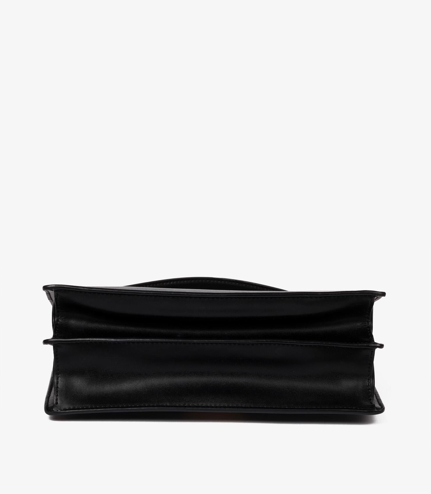 Fendi Black & Brown Zucca Monogram Calfskin Leather Medium Kan U For Sale 2