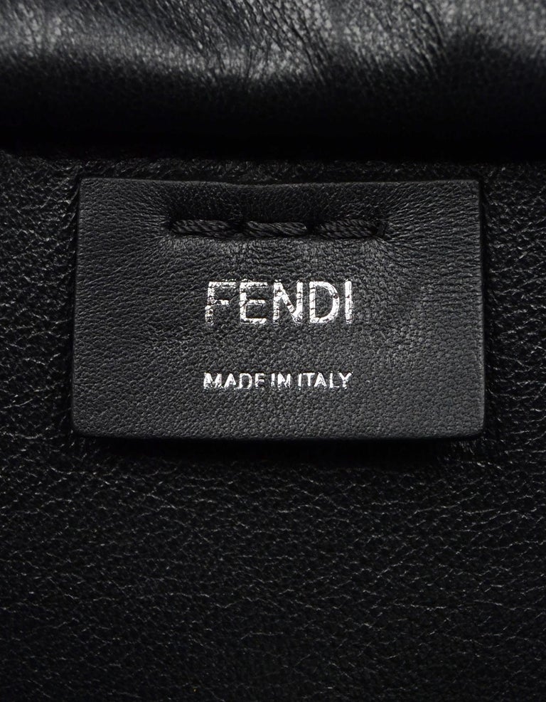 Fendi Black Calf Hair and Leather 3Jours Crocodile-Embossed Satchel Bag ...