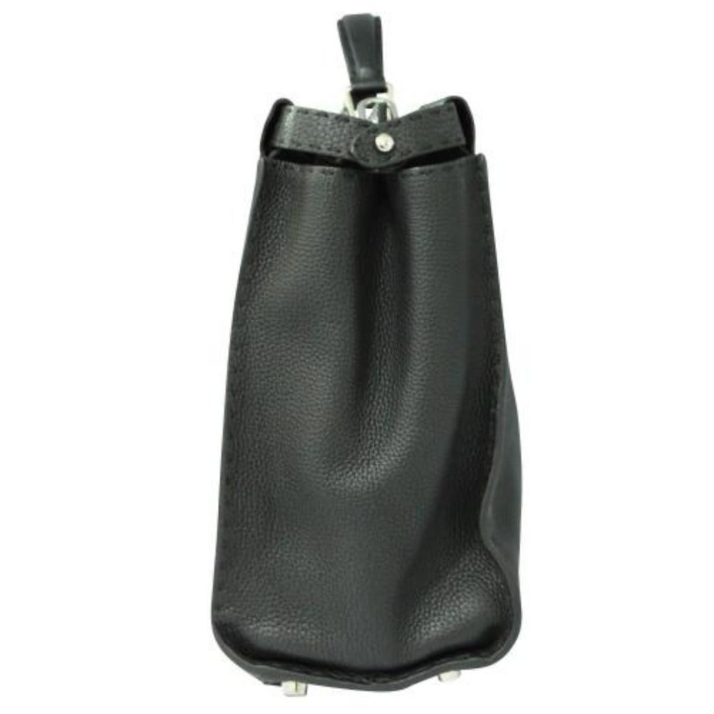 Fendi Black Calfskin Iconic Peekaboo Fit Bag In Excellent Condition For Sale In London, GB