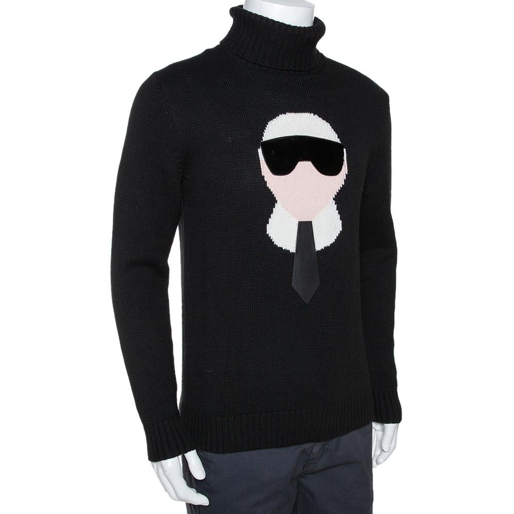 fendi black and white sweater