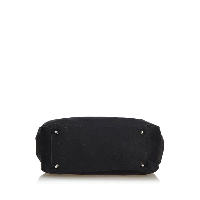 Fendi Black Chemical Fiber Fabric Handbag Italy For Sale at 1stDibs
