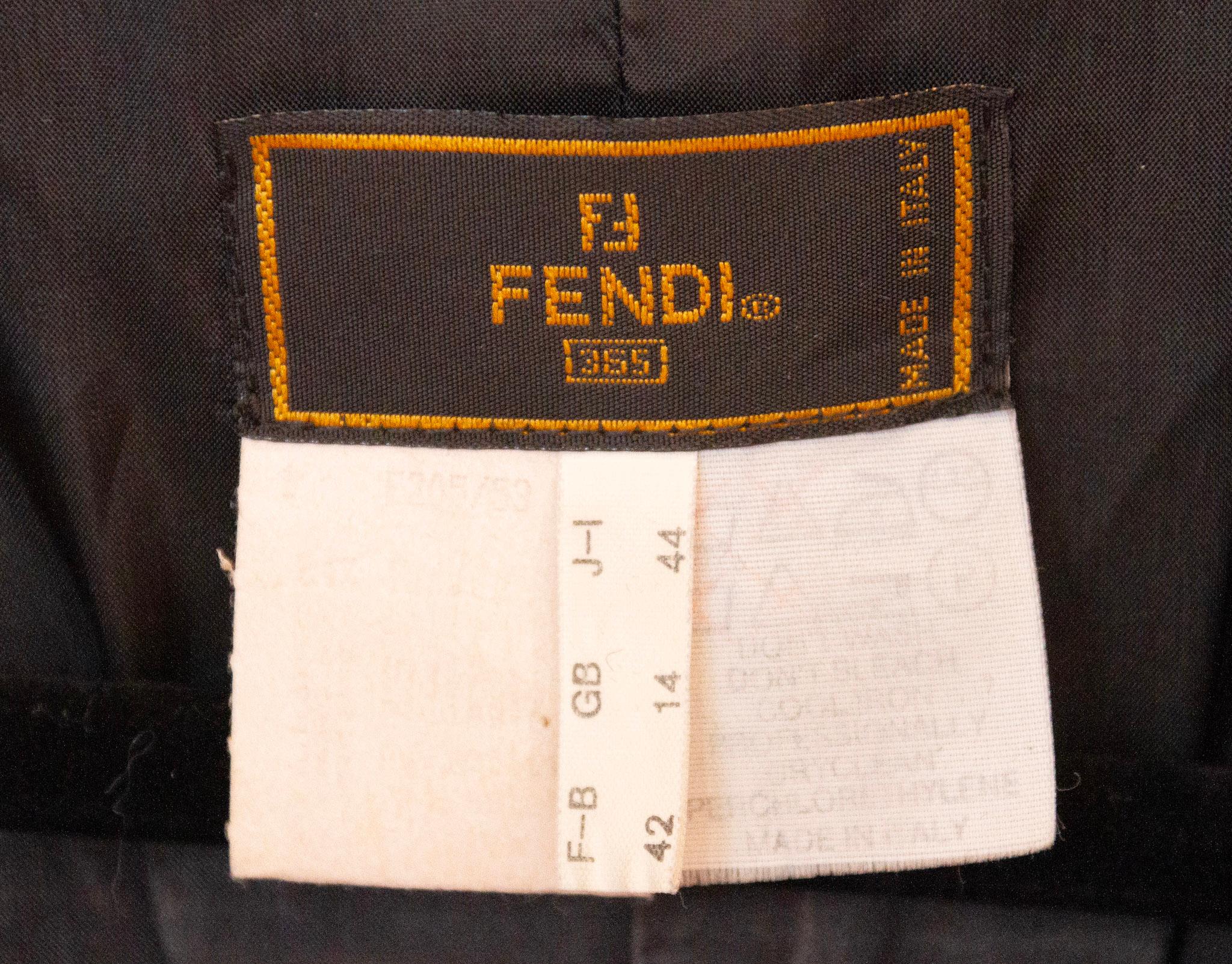 Women's Fendi Black Collared Midi Dress  For Sale