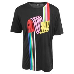 Fendi Black Cotton Roma Amore Graphic T-Shirt L