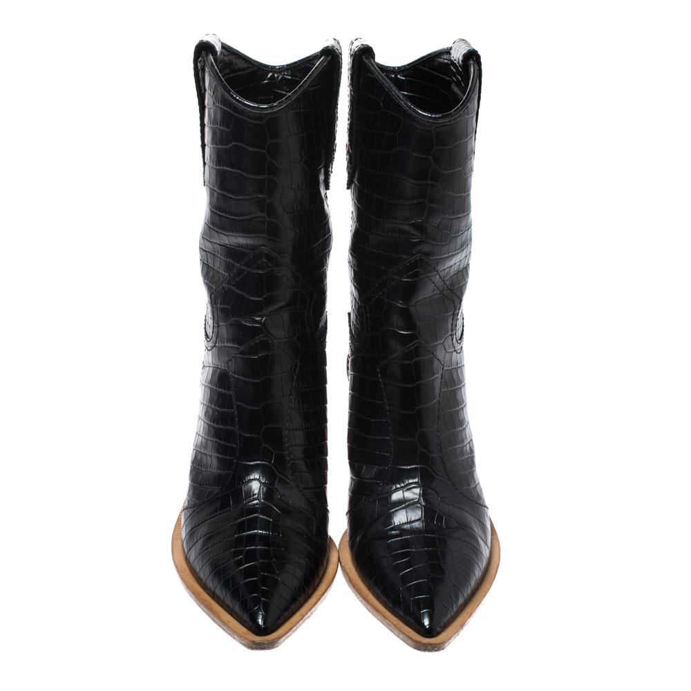 fendi black cowboy boots