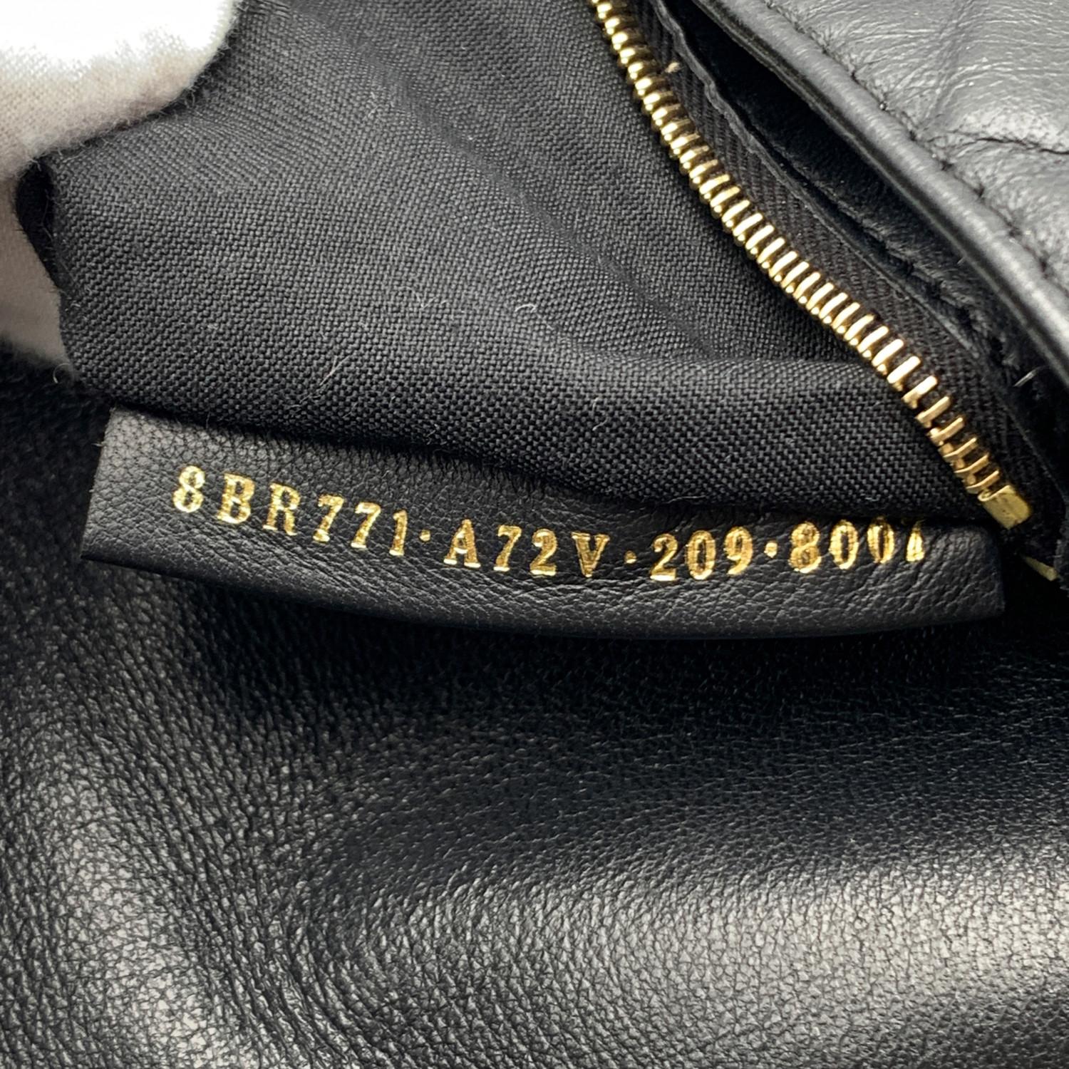 Fendi Black Embossed FF Logo Leather Baguette XL Shoulder Bag 5
