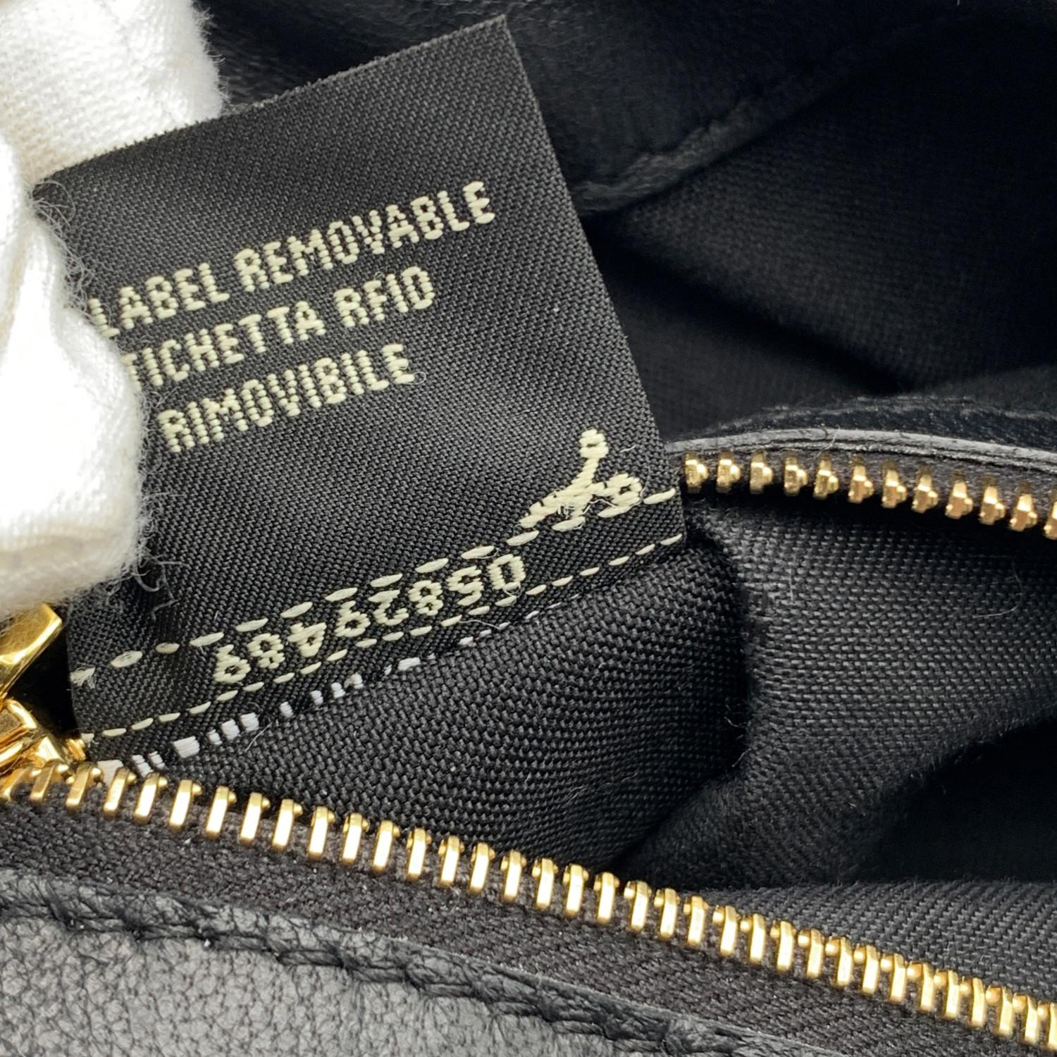 Fendi Black Embossed FF Logo Leather Baguette XL Shoulder Bag 7