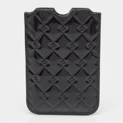 Fendi Black Embossed Patent Leather Fendilicious Phone Cover