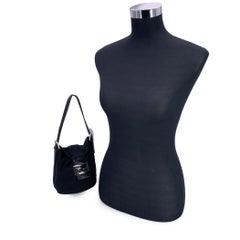 Fendi Black Fabric Mini Baguette Shoulder Bag Handbag