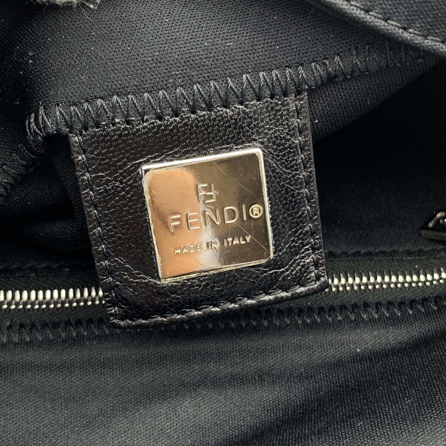 Fendi Black Fabric Small Baguette Shoulder Bag Handbag 1