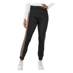 Fendi Negro Fendirama Logo Detail Joggers Talla XS