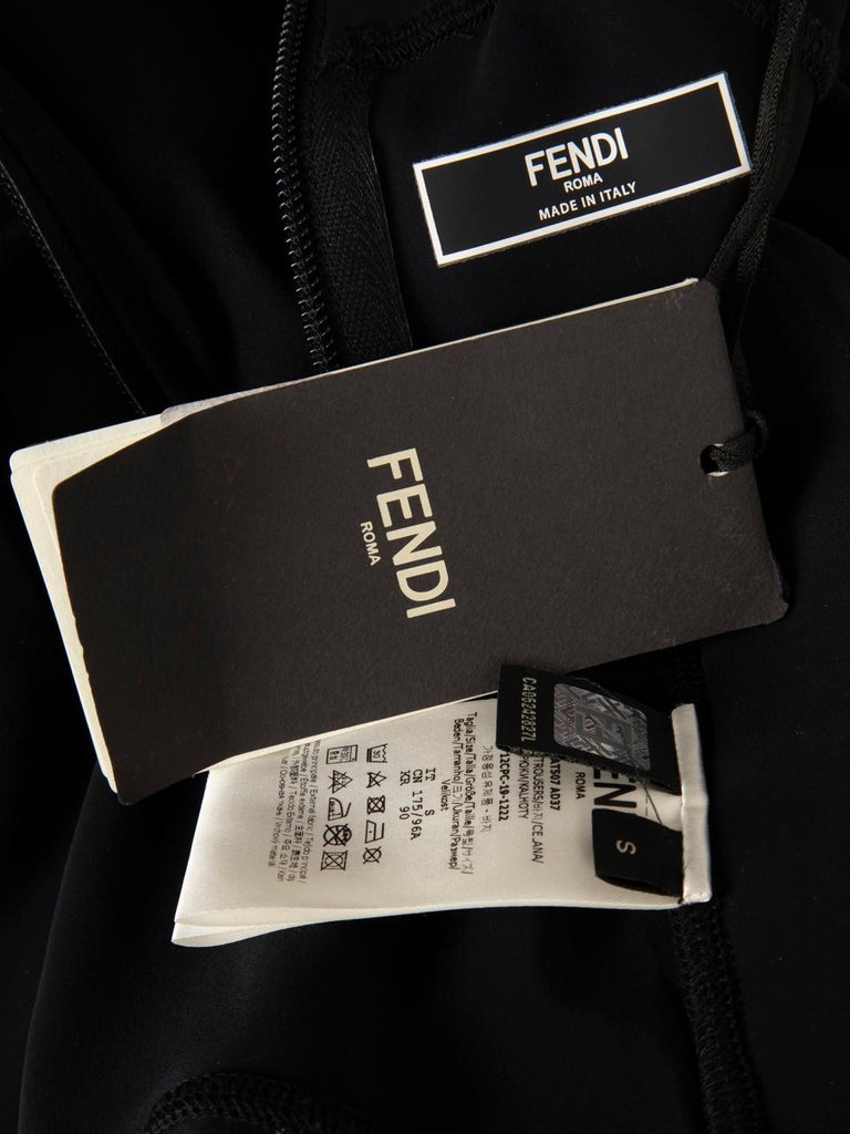 Fendi Tuta nera con logo FF Taglia S in vendita su 1stDibs