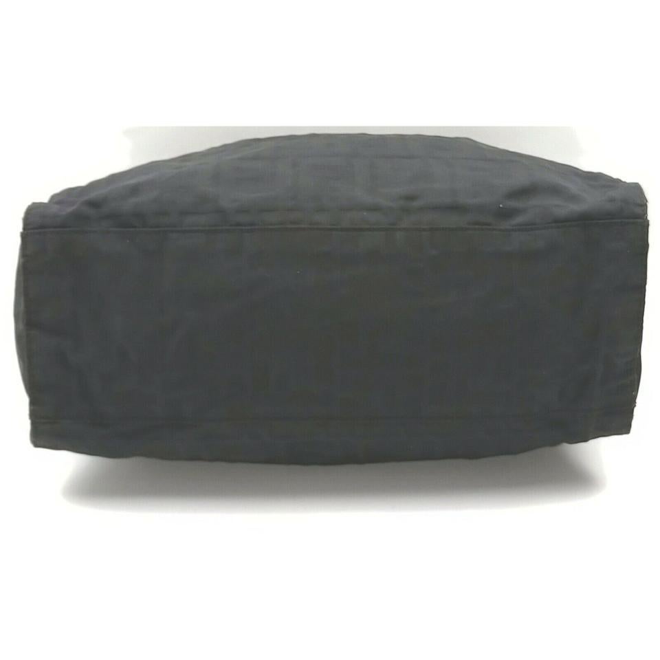Fendi Black FF Logo Monogram Zucca Tote Bag 862790 For Sale 1