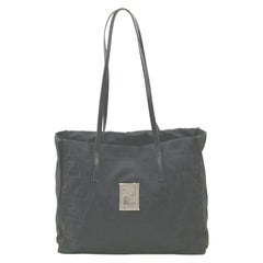 Fendi Negro FF Logo Monograma Zucca Bolso Tote 862790