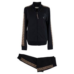 Fendi Schwarze Sportjacke mit FF-Besatz (US 12) und Joggers (US 10)