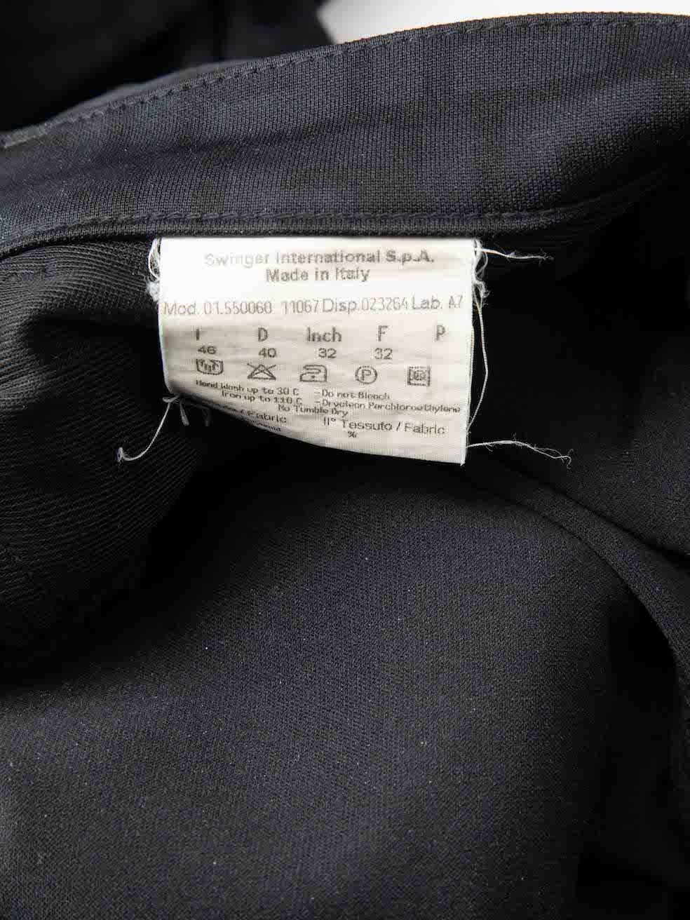 Women's Fendi Black FF Zucca Print Stretch Trousers Size XL For Sale