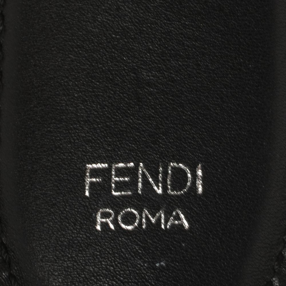 Fendi Black Flowerland Leather Strap You Shoulder Bag Strap 1