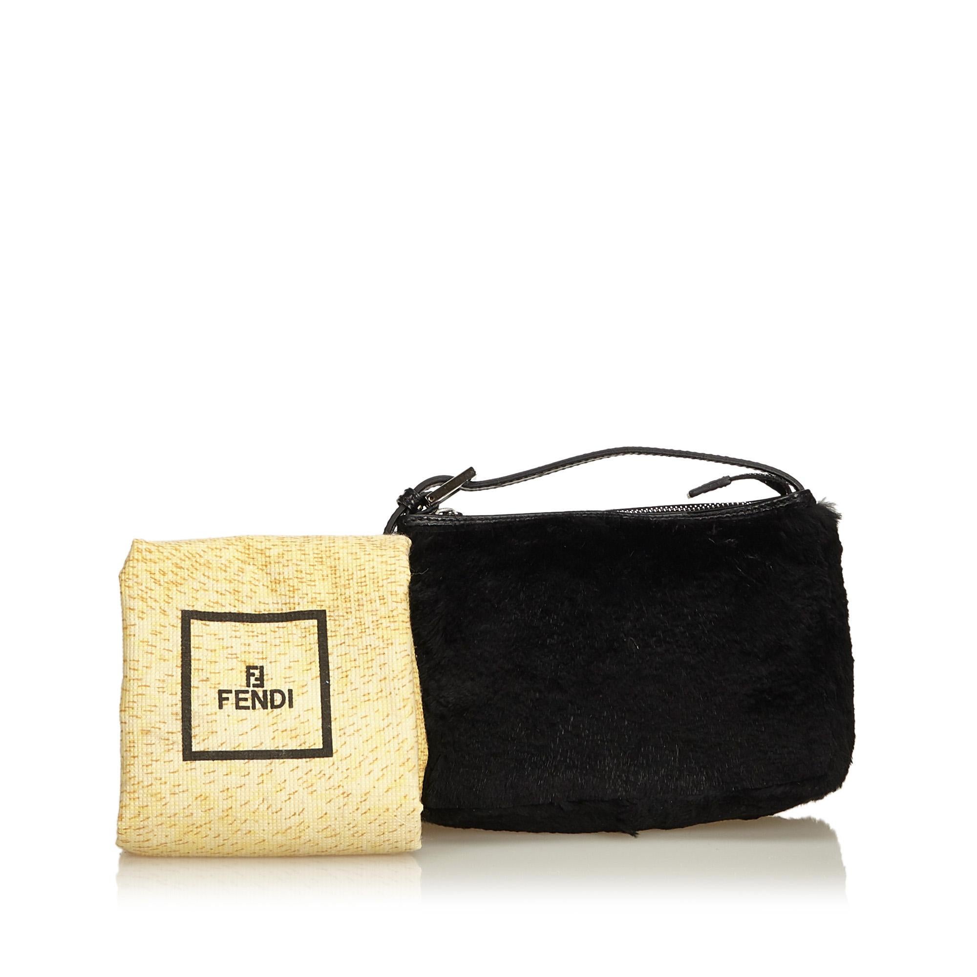 Fendi Black Fur Handbag 5