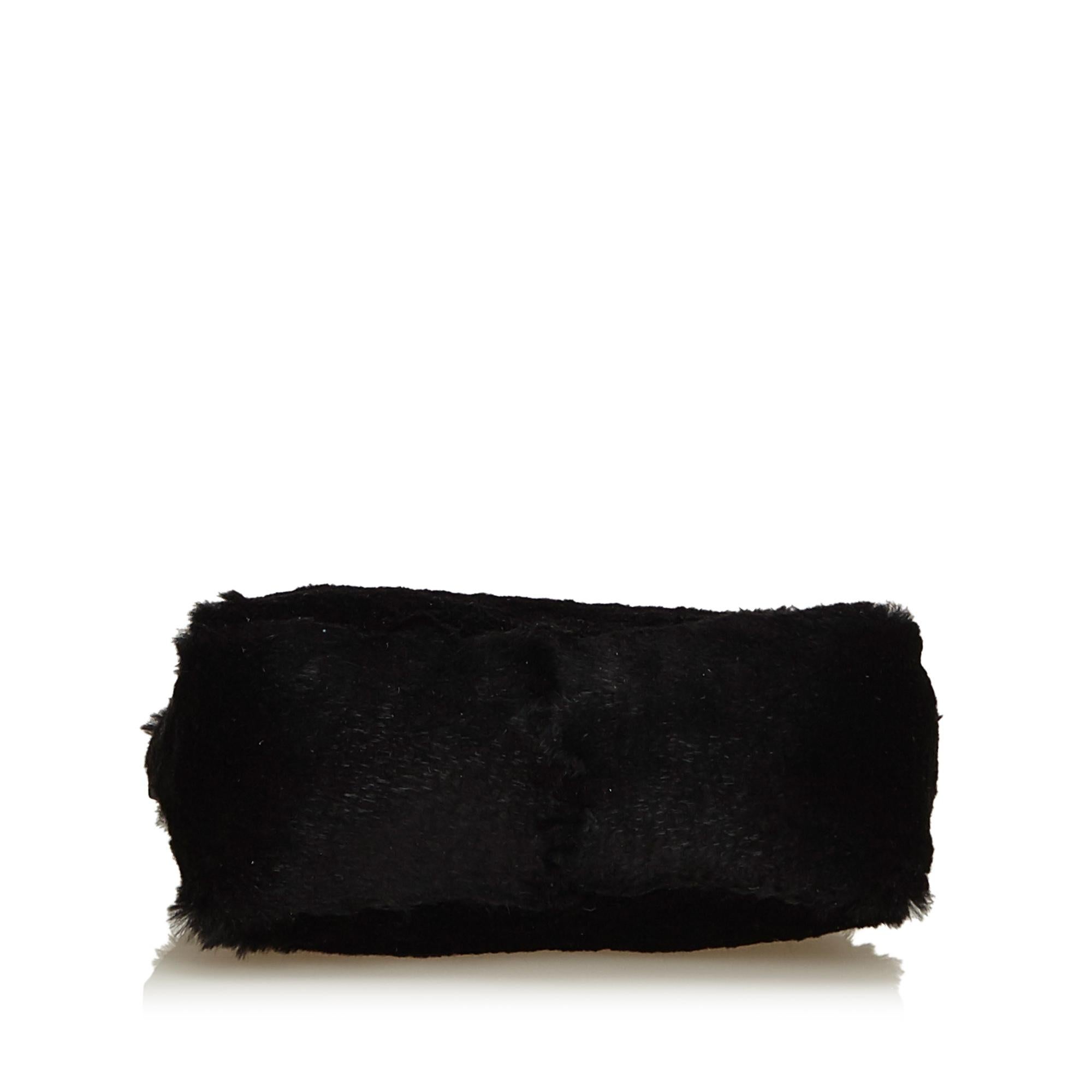 Fendi Black Fur Handbag In Good Condition In Orlando, FL