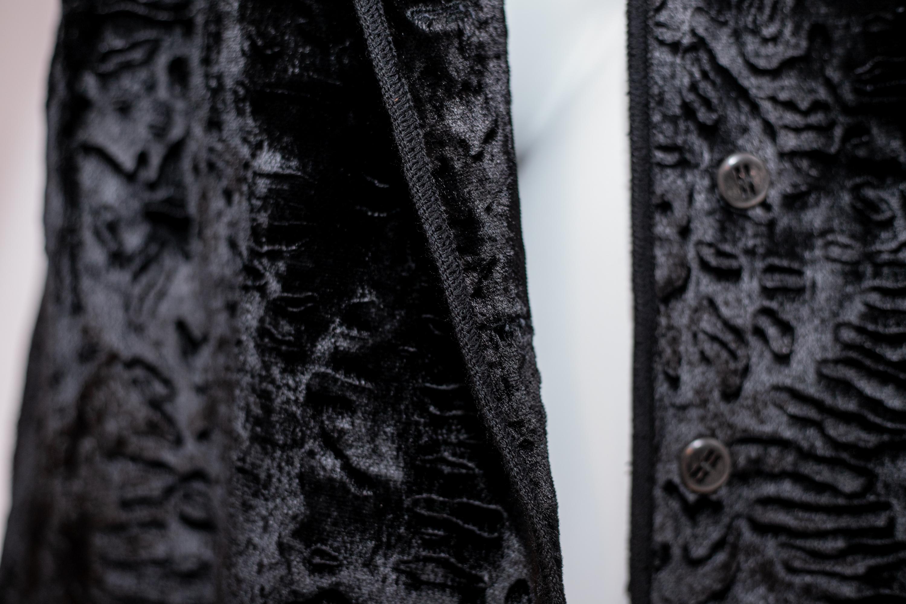 Fendi Black Fur Long Coat, Original Label In Good Condition For Sale In Milano, IT