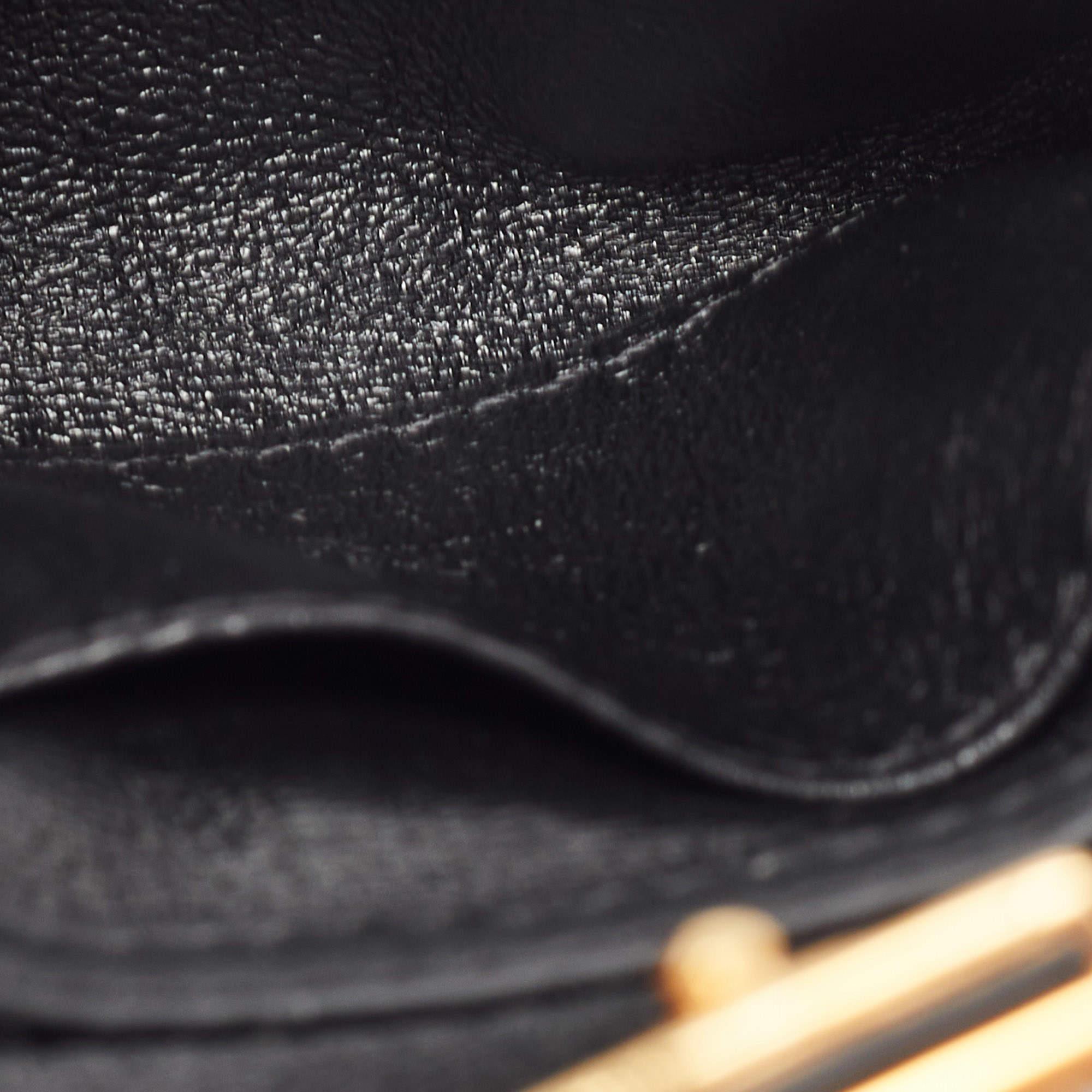 Fendi Black/Gold Beaded Nano Baguette Crossbody Bag 10
