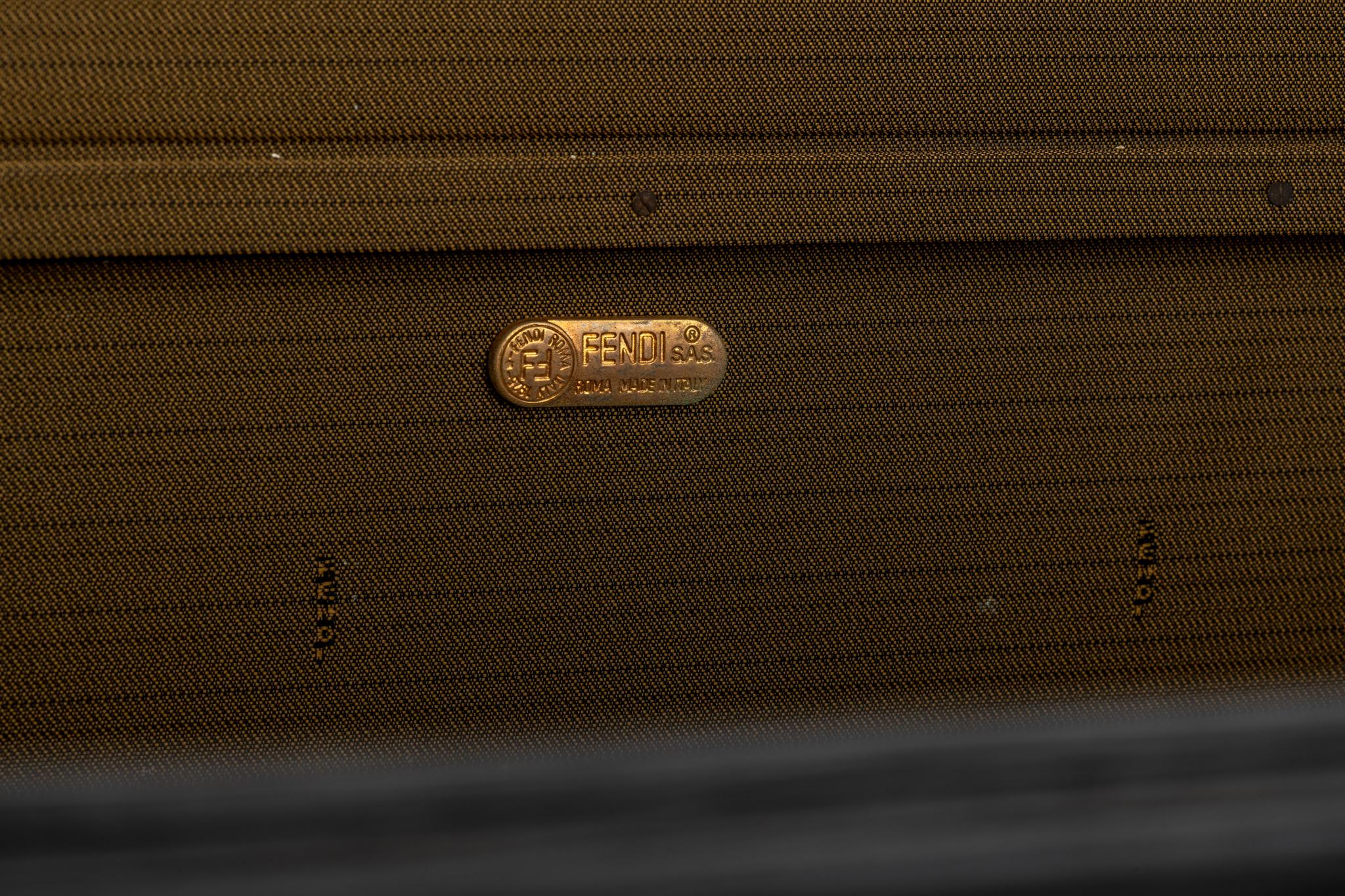 Fendi Black Gold Epi Leather Briefcase  5