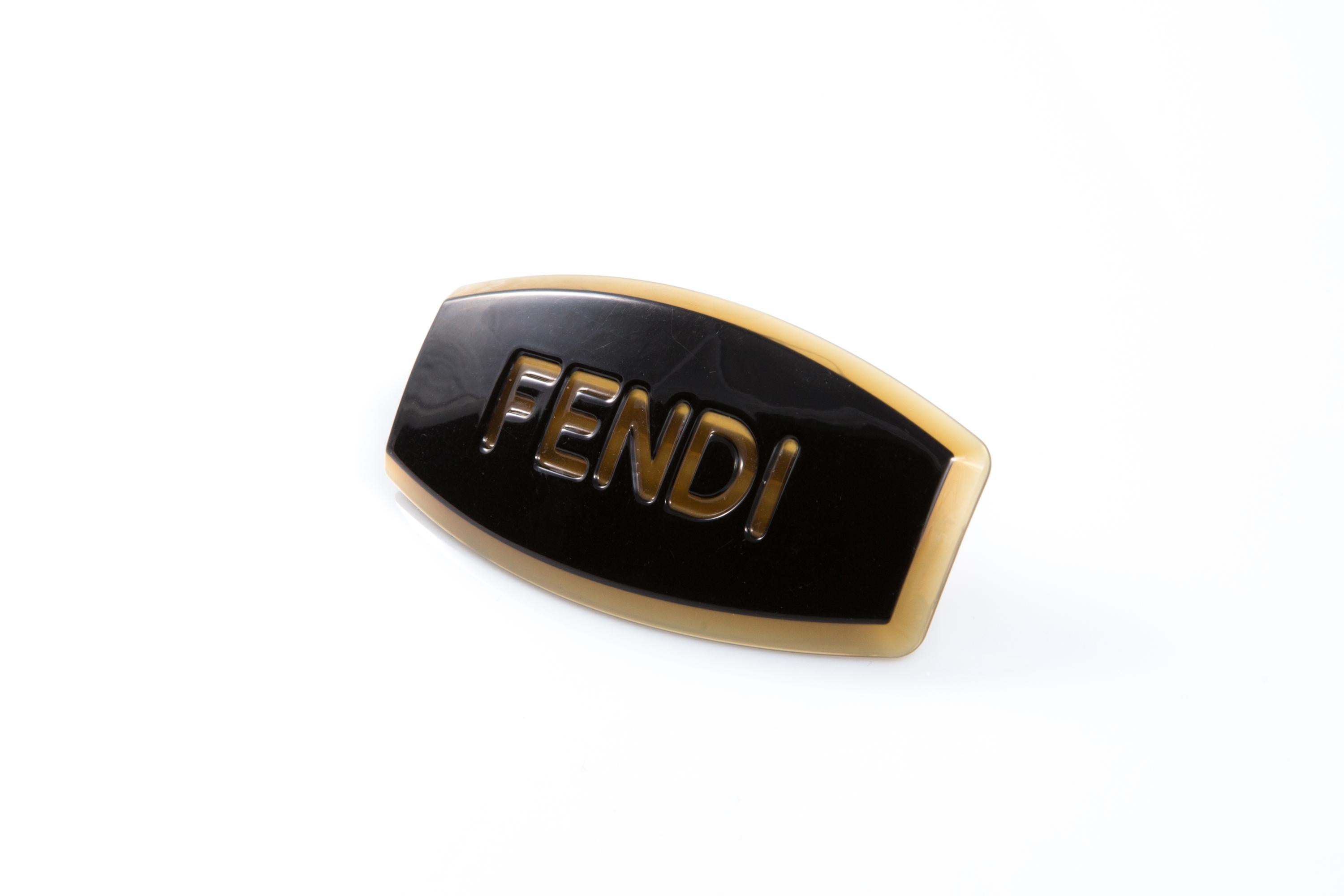 Fendi Schwarze Haarspange Damen im Angebot