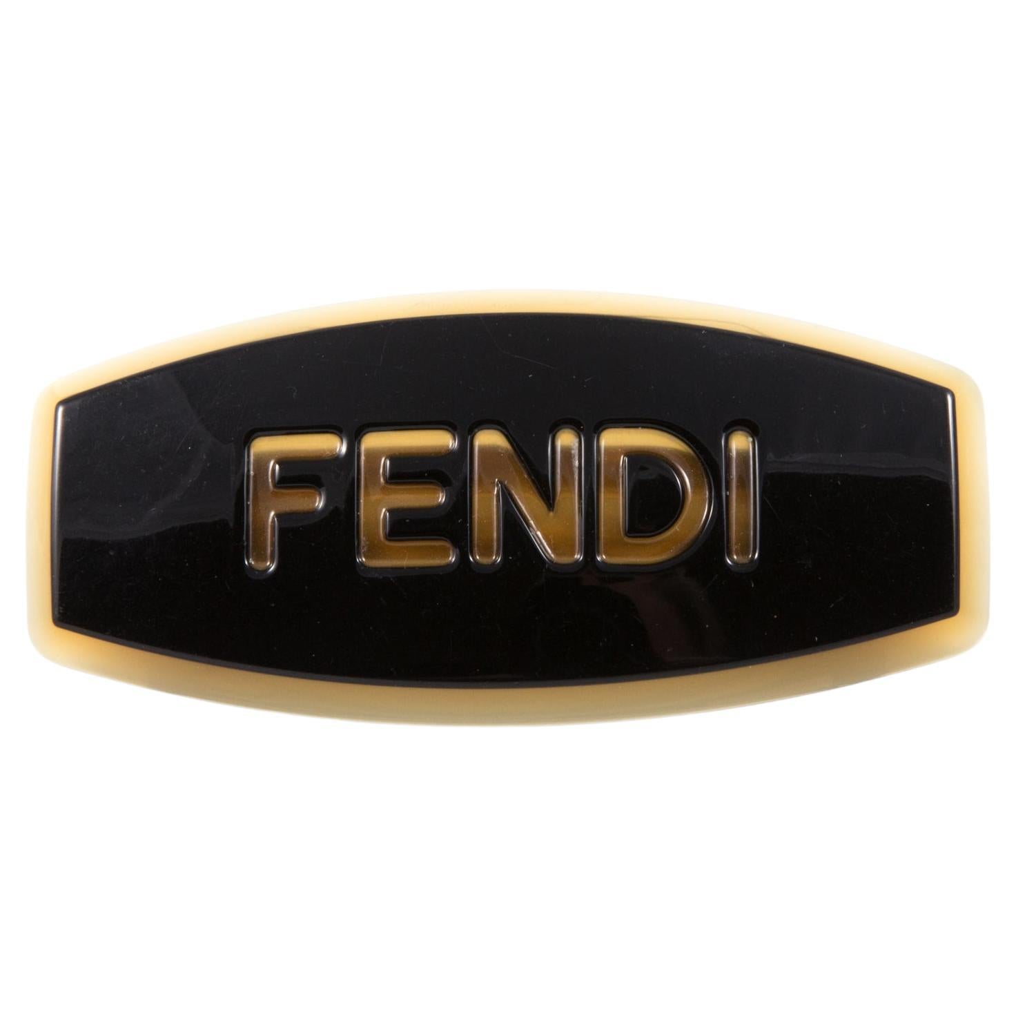 Fendi Schwarze Haarspange im Angebot