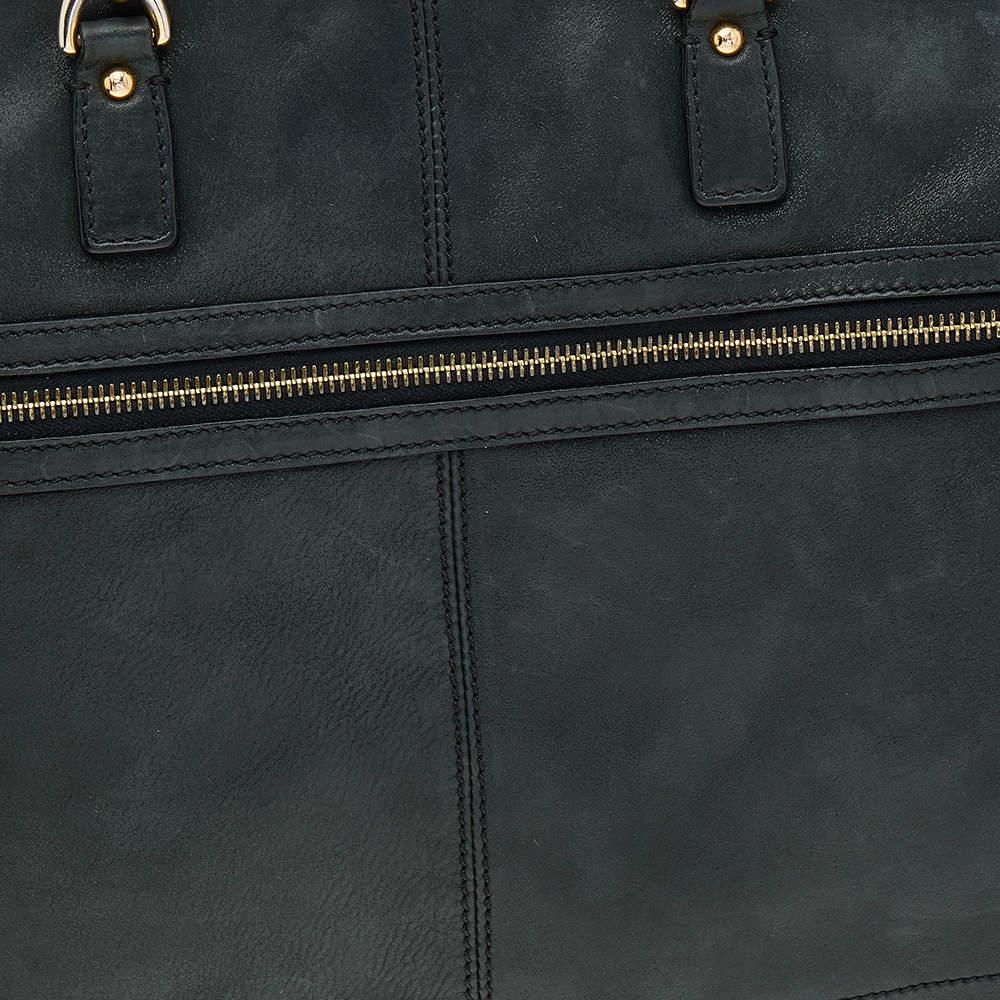 Fendi Black Iridescent Leather Chain Tote For Sale 8