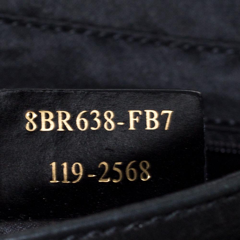 Fendi Schwarz schillernde Leder Mama Forever große Klappe Umhängetasche 7