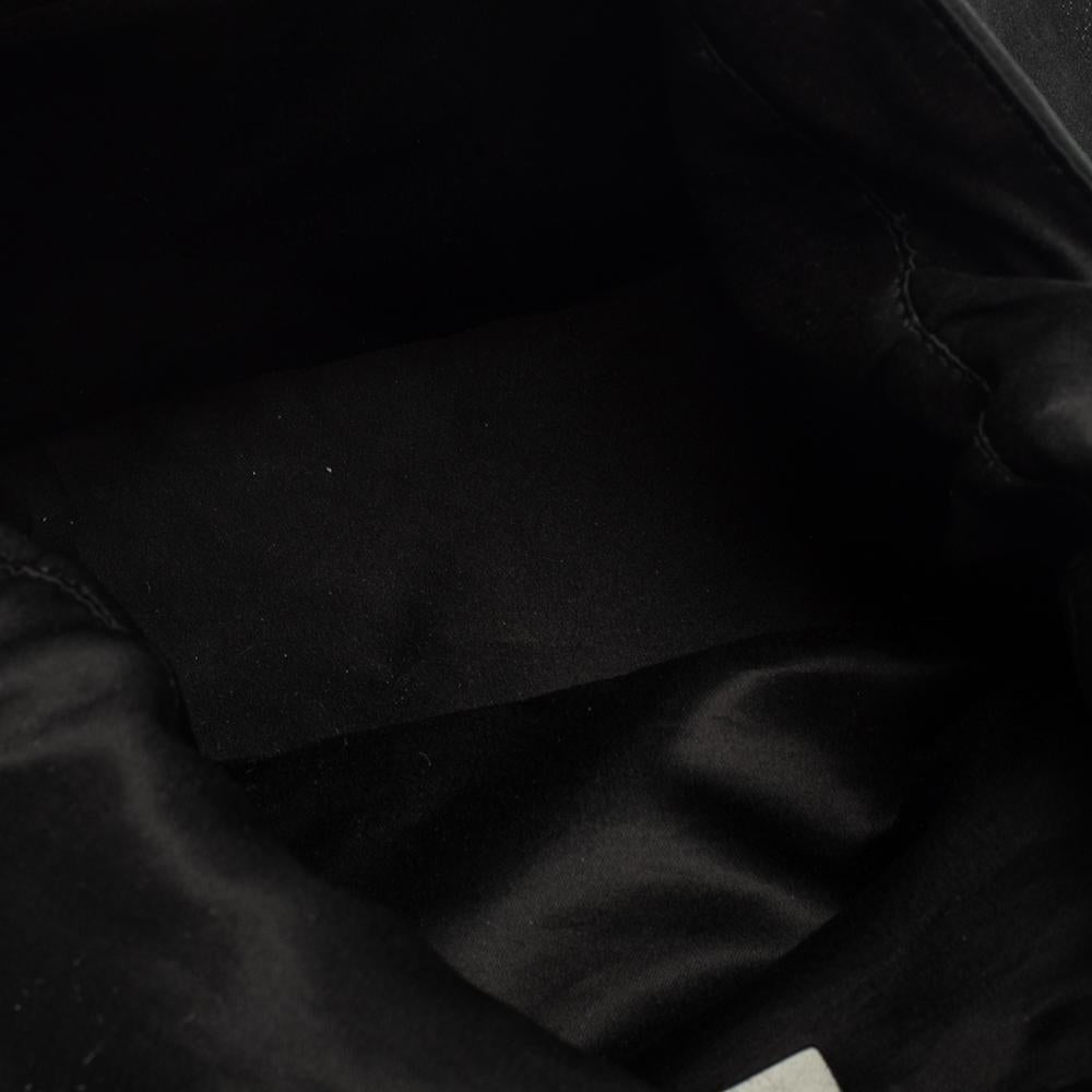 Fendi Black Iridescent Leather Mama Forever Large Flap Shoulder Bag 1