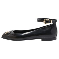 Fendi Black Jelly Buckle Ankle Strap Flats Size 36 Fendi Black Jelly Buckle Ankle Strap Flats Size 36