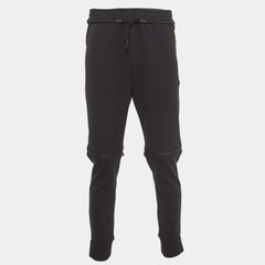 Fendi Pantalon de jogging zippé en jersey et maille, noir M
