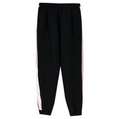 Fendi Black Jogger Trousers with Contrasting Stripes 40 IT