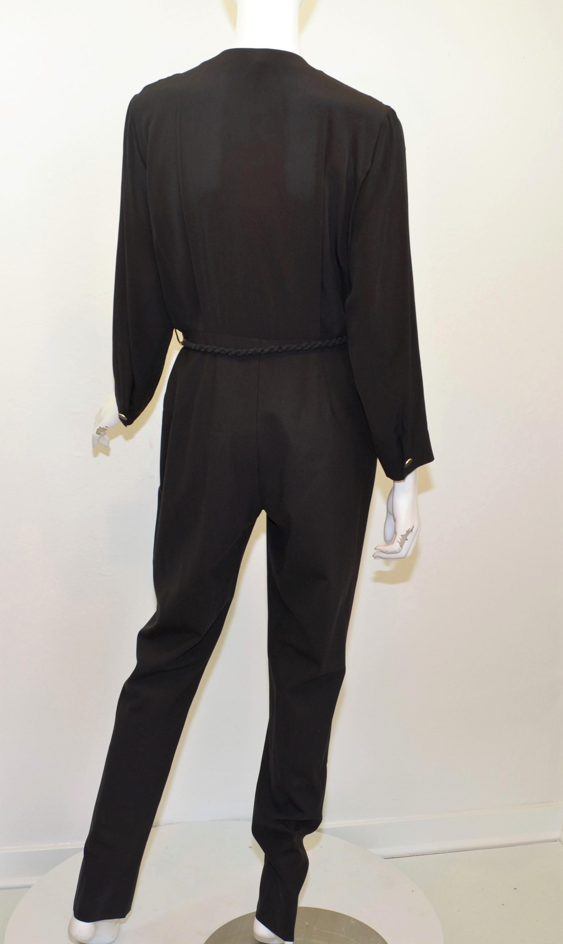 Fendi Black Jumpsuit with Belt NWT 1