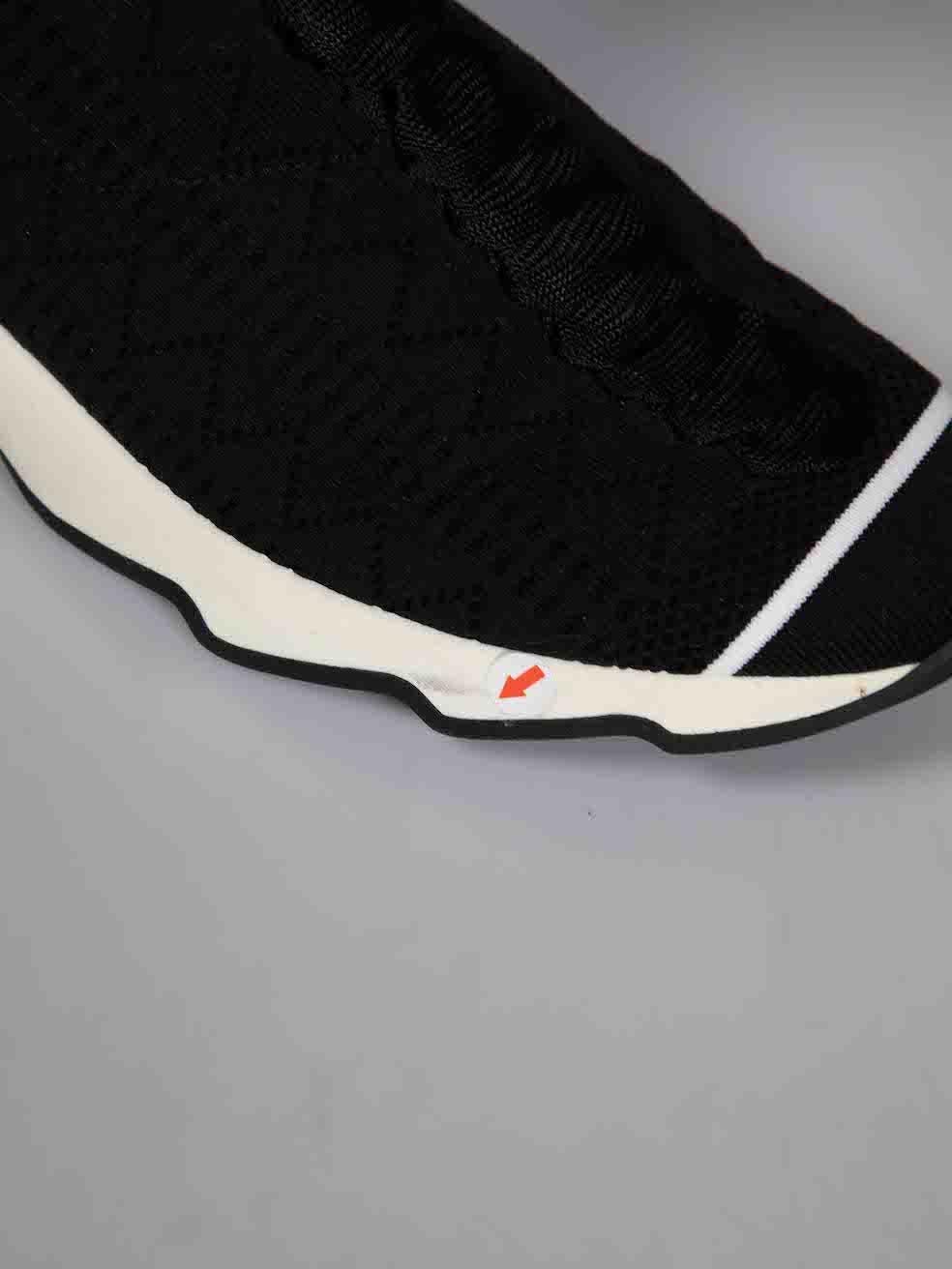 Fendi Black Knit Accents Sock Trainers Size IT 38 For Sale 2