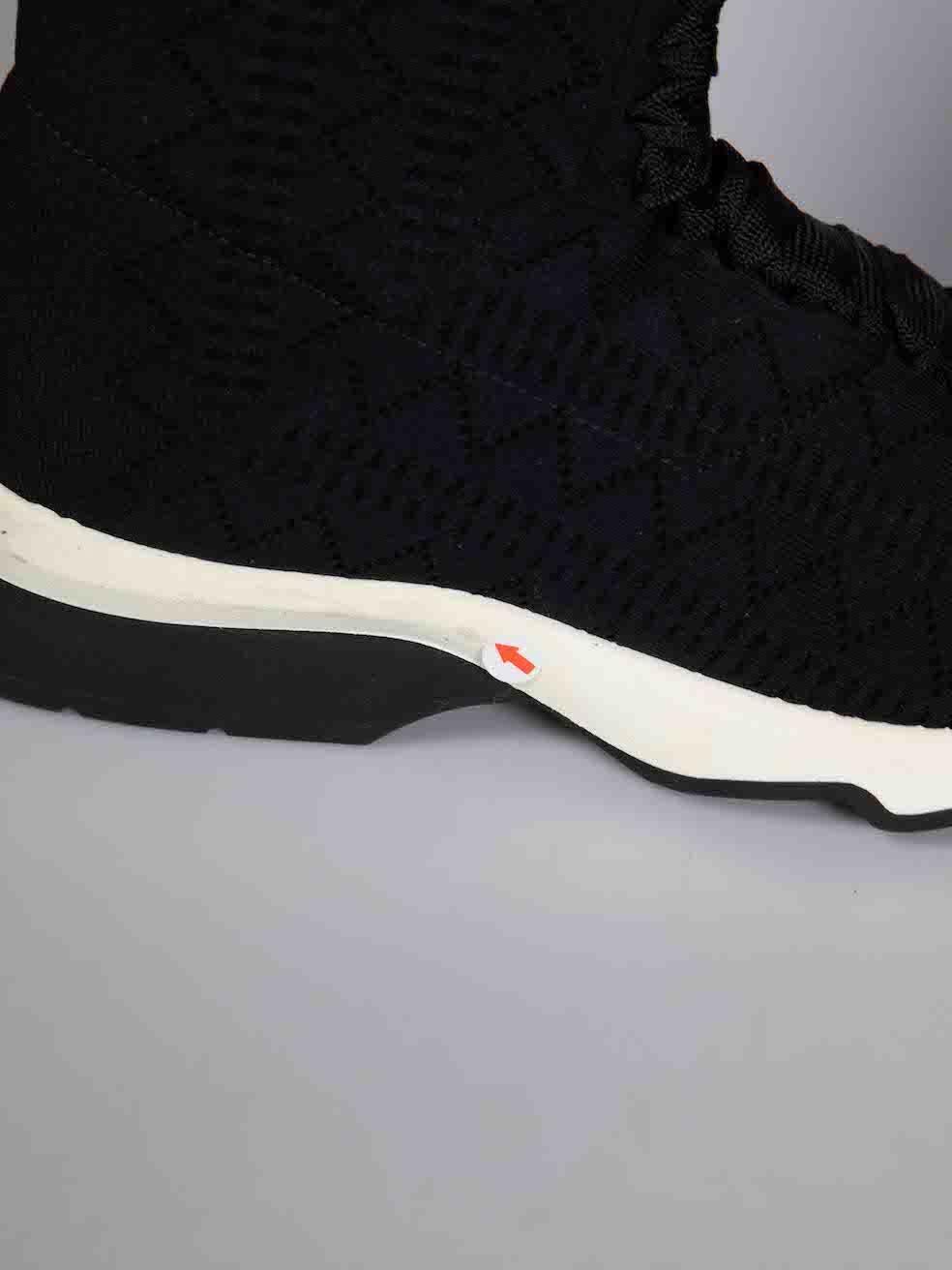 Fendi Black Knit Accents Sock Trainers Size IT 38 For Sale 3